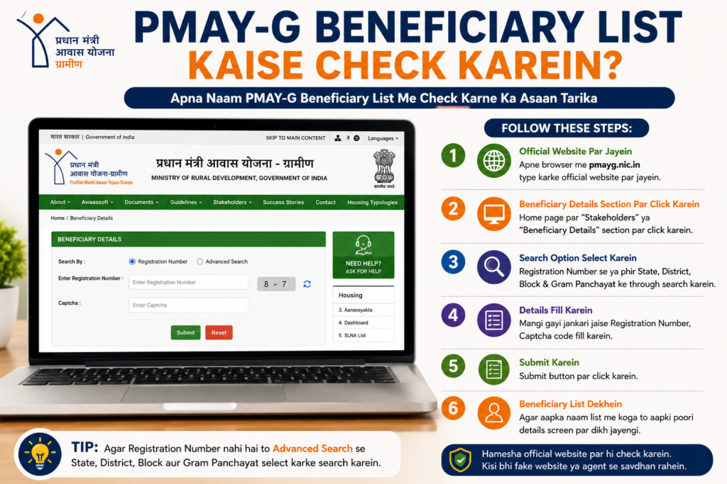 pradhan-mantri-awas-yojana-gramin Beneficiary List Check Guide