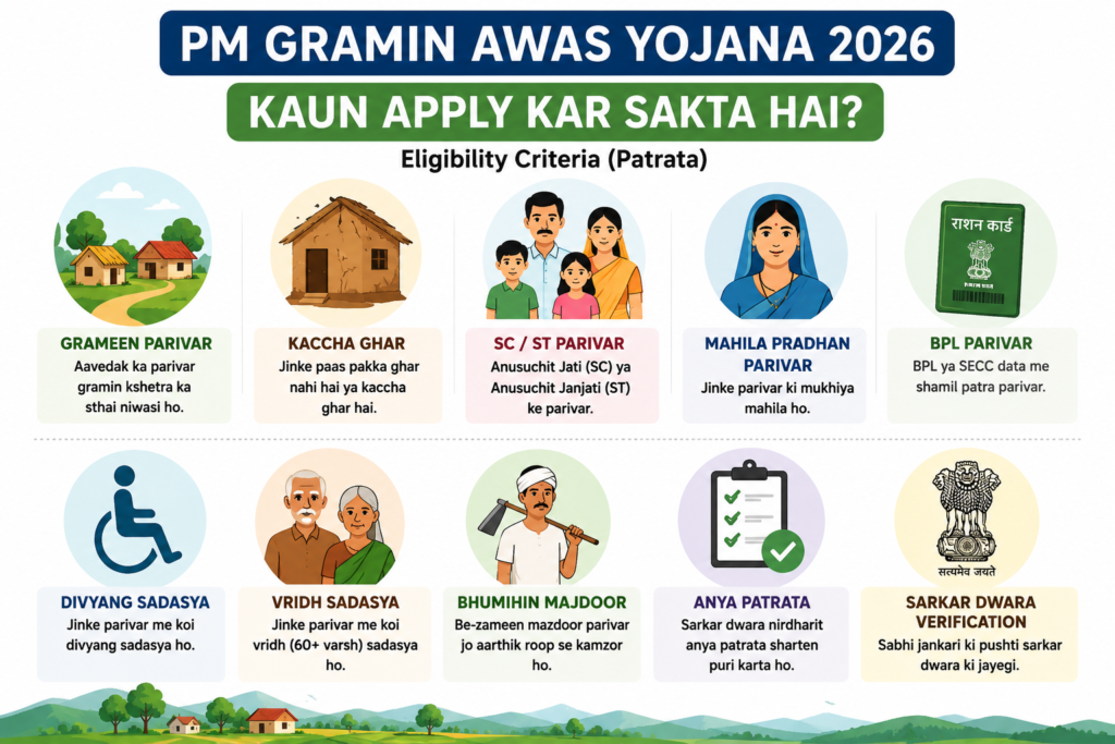 pradhan-mantri-awas-yojana-gramin Eligibility Criteria Infographic 2026